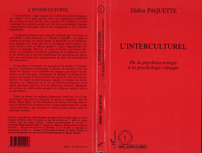 L'interculturel, De la psychologie à la psychologie clinique (9782738442253-front-cover)