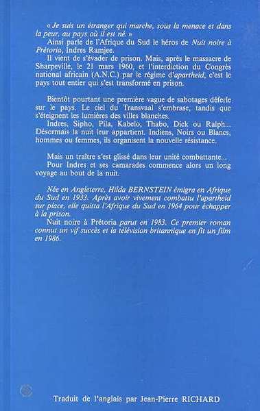 Nuit noire à Pretoria (9782738405982-back-cover)