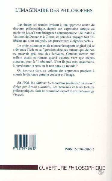 L'imaginaire des Philosophes (9782738468635-back-cover)