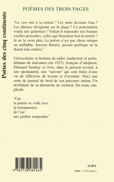 Poèmes des trois pages (9782738489265-back-cover)