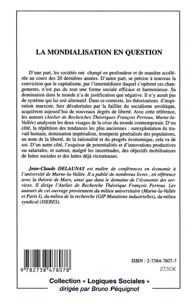 LA MONDIALISATION EN QUESTION (9782738478078-back-cover)