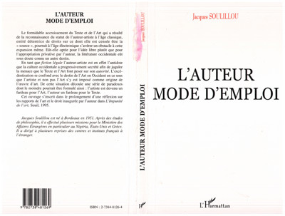 L'AUTEUR MODE D'EMPLOI (9782738481269-front-cover)