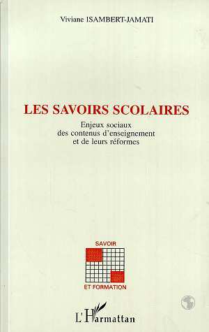 Les savoirs scolaires (9782738436030-front-cover)