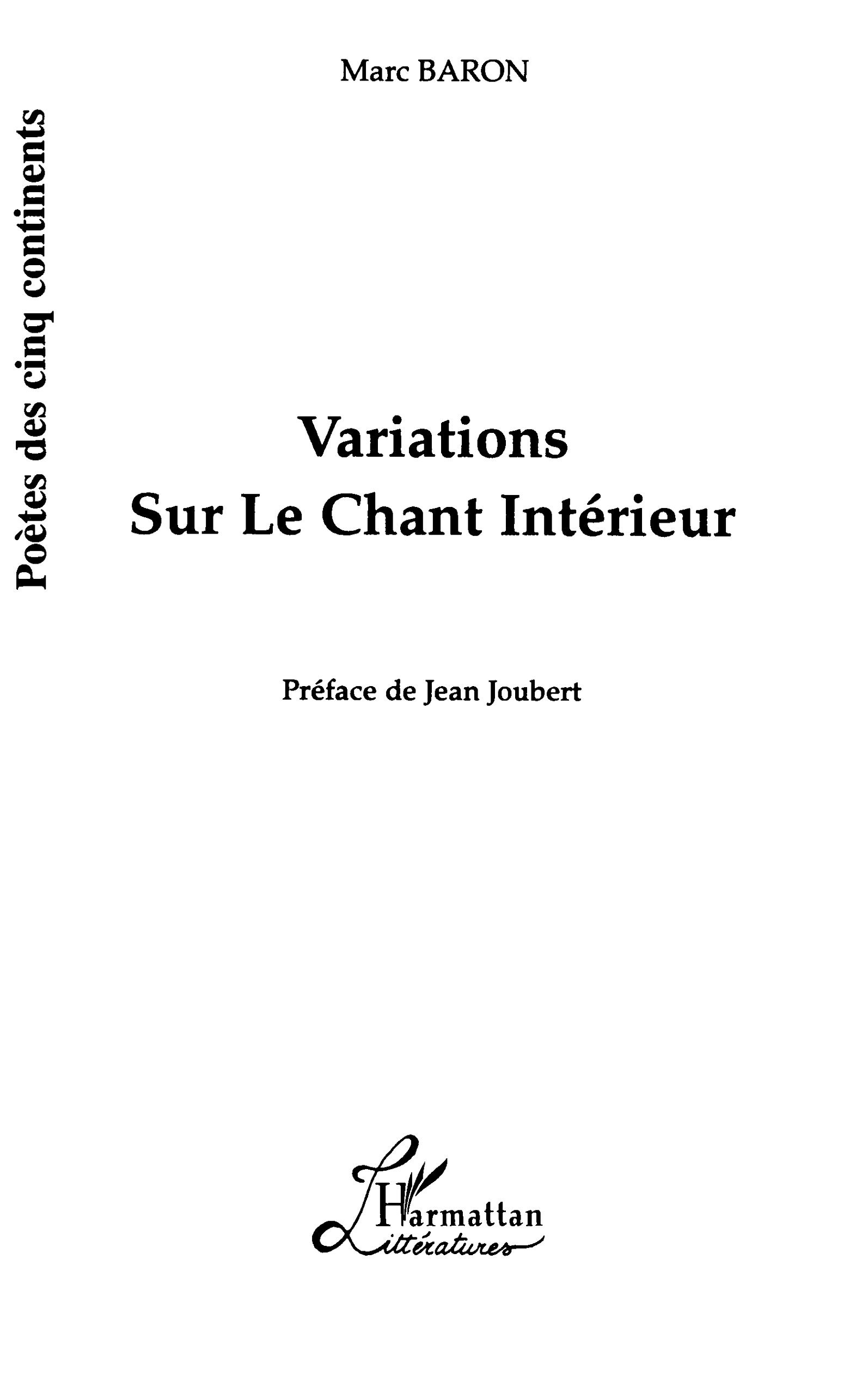 Variations sur le Chant Intérieur (9782738466617-front-cover)