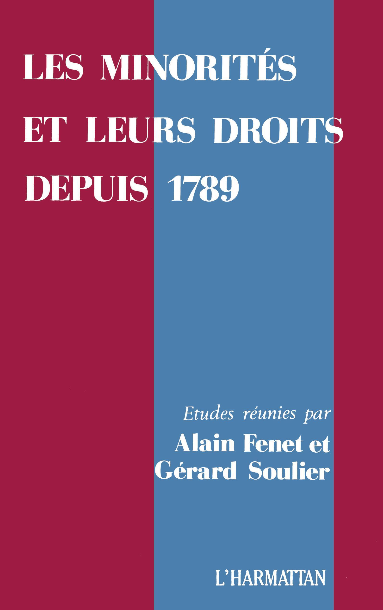 Les minorités et leurs droits depuis 1789 (9782738404442-front-cover)