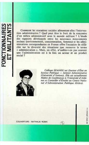 Fonctionnaires et militants, L'administration et les nouveaux mouvements sociaux (9782738410351-back-cover)