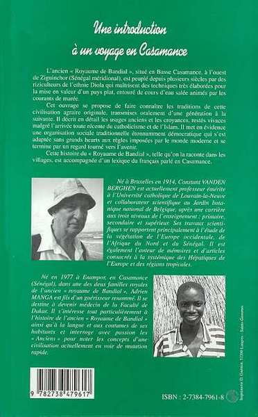 INTRODUCTION (UNE) À UN VOYAGE EN CASAMANCE (9782738479617-back-cover)