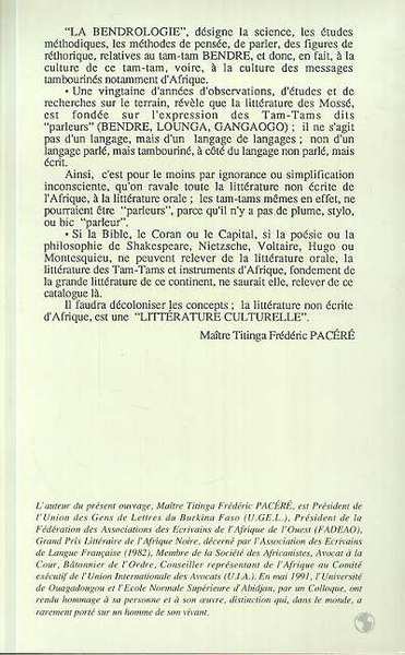 Le langage des tam-tams et des masques en Afrique (9782738412270-back-cover)