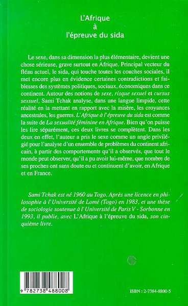 AFRIQUE A L'EPREUVE DU SIDA (9782738488008-back-cover)