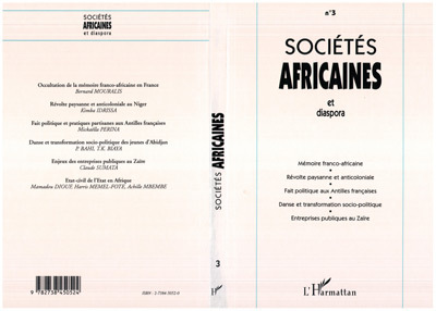 Sociétés Africaines et Diaspora, Sociétés africaines 3 et diaspora (9782738450524-front-cover)
