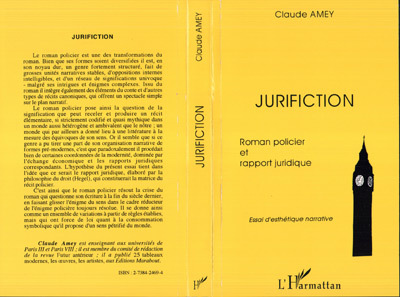 Jurifiction, Roman policier et rapport juridique - Essai d'esthétique narrative (9782738424693-front-cover)