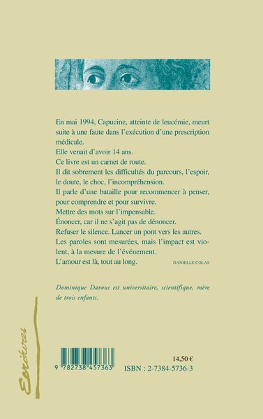 À L'AUBE DU HUITIÈME JOUR...CAPUCINE, Récit témoignage (9782738457363-back-cover)