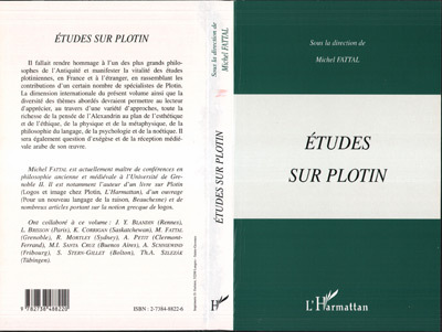 ETUDES SUR PLOTIN (9782738488220-front-cover)