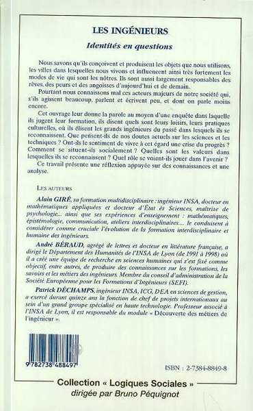 LES INGENIEURS, Identités en questions (9782738488497-back-cover)