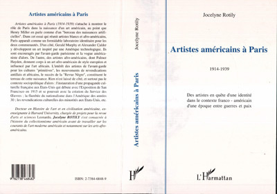 ARTISTES AMÉRICAINS À PARIS 1914-1939, Des artistes en quête d'une identité dans le contexte franco-américain d'une époque entre (9782738468482-front-cover)