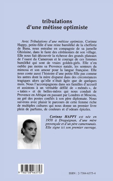 Tribulations d'une Métisse Optimiste (9782738463753-back-cover)