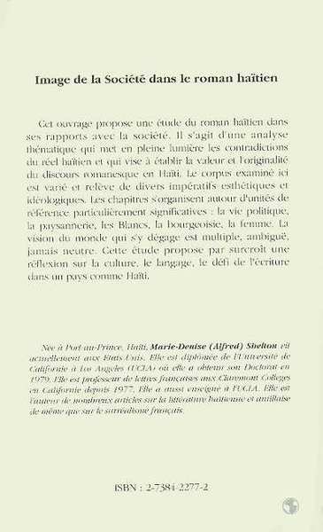 Image de la société dans le roman haïtien (9782738422774-back-cover)