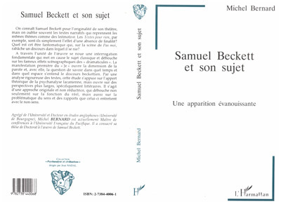 Samuel Beckett et son sujet, Une apparition évanouissante (9782738440068-front-cover)