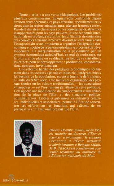 L'intégration économique de la paysannerie en Afrique subsaharienne (9782738404718-back-cover)