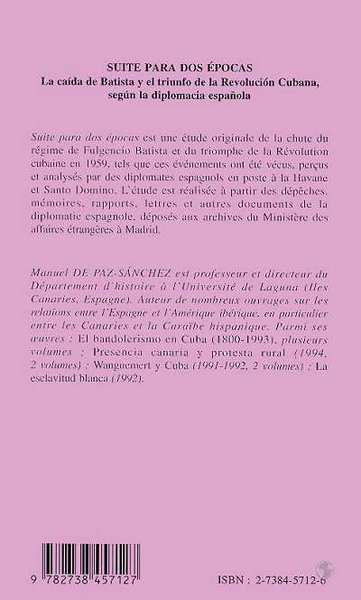 Suite Para dos épocas (Texte en espagnol) (9782738457127-back-cover)