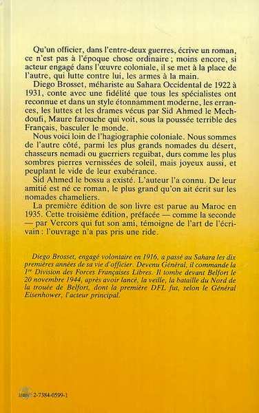 Sahara, un homme sans l'Occident, précédé du Portrait d'une amitié de Vercors (9782738405999-back-cover)