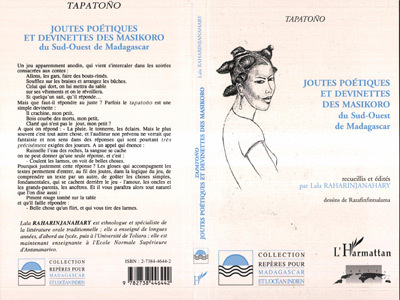 Joutes poétiques et devinettes des Maikoro du sud-ouest de Madagascar (9782738446442-front-cover)
