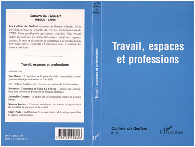 Cahiers du Genre, Travail, espaces et professions, Séminaire du Gedisst 1996-97 (9782738458476-front-cover)