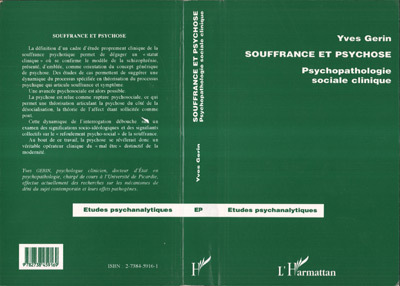 SOUFFRANCE ET PSYCHOSE, Psychopathologie sociale clinique (9782738459169-front-cover)