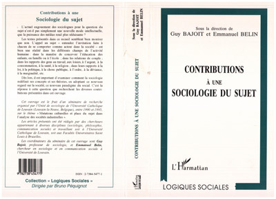 CONTRIBUTIONS A UNE SOCIOLOGIE DU SUJET (9782738454775-front-cover)