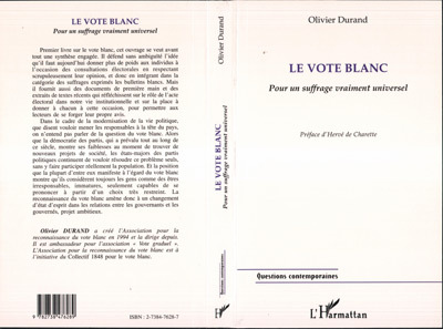 LE VOTE BLANC, Pour un suffrage vraiment universel (9782738476289-front-cover)