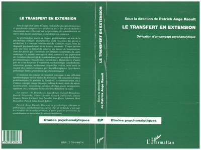 LE TRANSFERT EN EXTENSION, Dérivation d'un concept psychanalytique (9782738490476-front-cover)