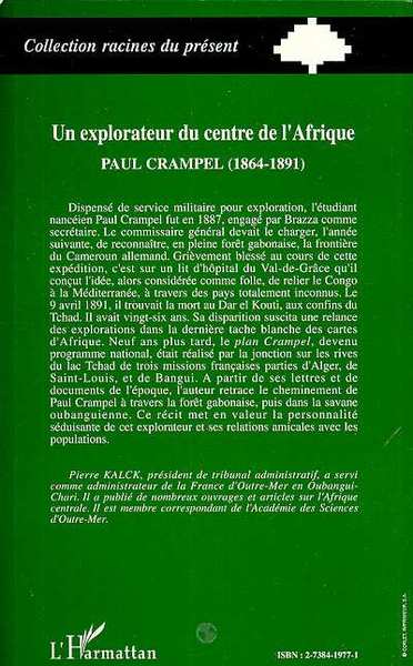 Un explorateur du centre de l'Afrique : Paul Crampel (1864-1891) (9782738419774-back-cover)
