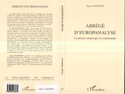 Abrégé d'europanalyse, La Pensée analytique et continentale (9782738460370-front-cover)