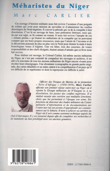 MEHARISTES DU NIGER (9782738498861-back-cover)