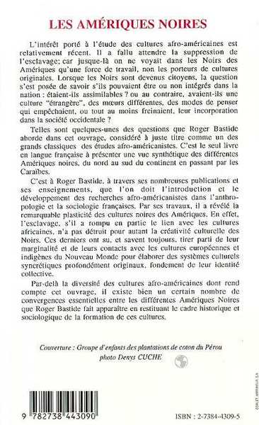 Les Amériques Noires, Les civilisations africaines dans le nouveau Monde (9782738443090-back-cover)