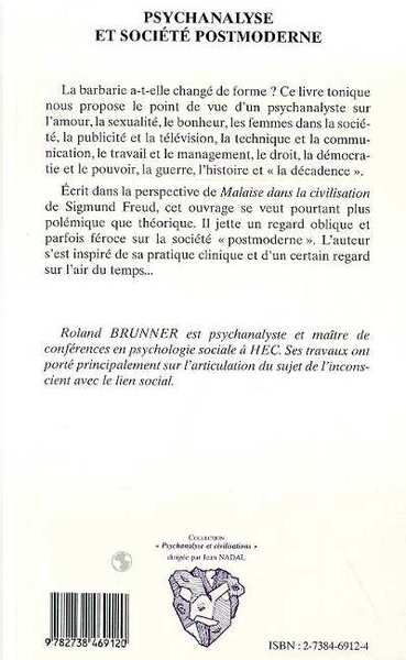 Psychanalyse et Société Postmoderne (9782738469120-back-cover)