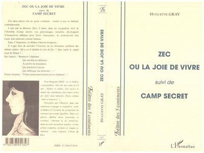 Zec ou la joie de vivre (suivi de) Camp secret (9782738451347-front-cover)