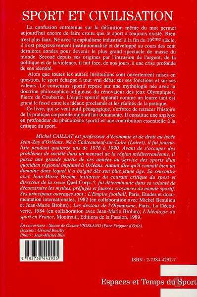 Sport et civilisation, Histoire et critique d'un phénomène social de masse (9782738442925-back-cover)