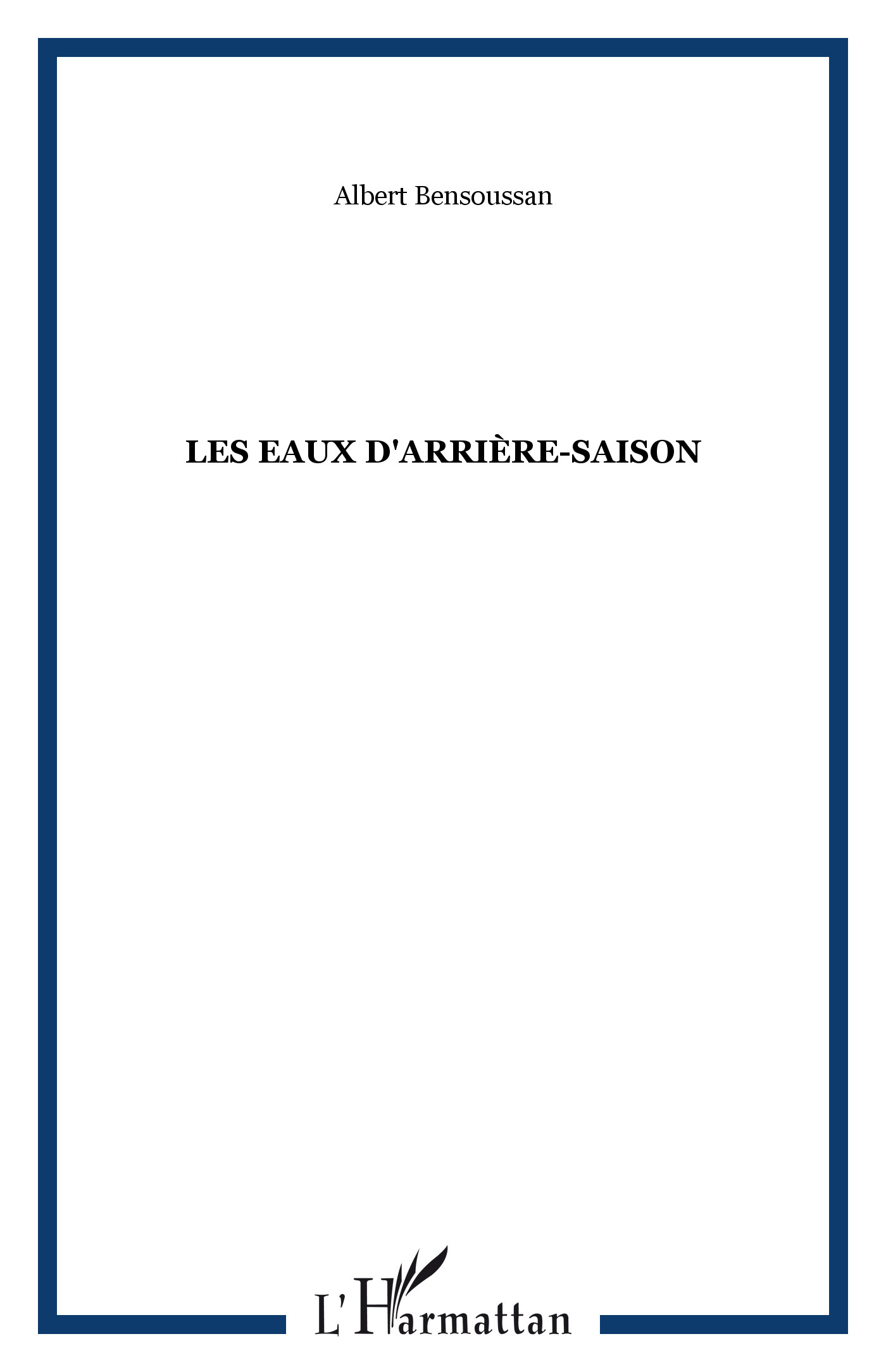 Les eaux d'arrière-saison (9782738443588-front-cover)