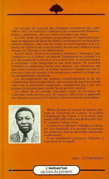 Histoire du Cameroun (XIXe-début du XXe siècle) (9782738400161-back-cover)