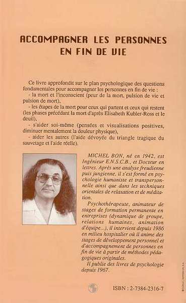 Accompagner les personnes en fin de vie, - Michel BON (9782738423160-back-cover)