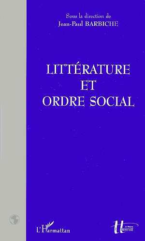 LITTÉRATURE ET ORDRE SOCIAL (9782738479990-front-cover)