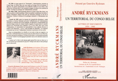 André Ryckmans, un territorial du Congo belge, Lettres et documents 1954-1960 (9782738430984-front-cover)