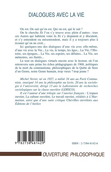 DIALOGUES AVEC LA VIE (9782738481429-back-cover)