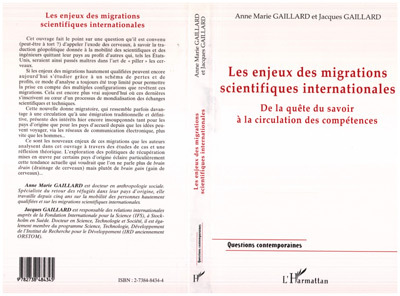 LES ENJEUX DES MIGRATIONS SCIENTIFIQUES INTERNATIONALES, De la quête du savoir à la circulation des compétences (9782738484345-front-cover)