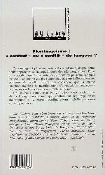 Plurilinguisme, contact ou conflit de langues (9782738456236-back-cover)