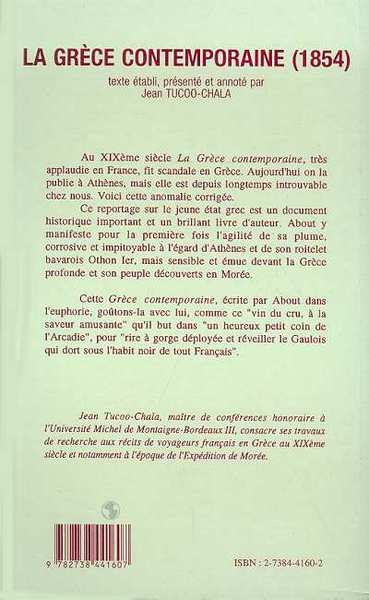 La Grèce contemporaine (1854) (9782738441607-back-cover)