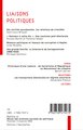 Politix, LIAISONS POLITIQUES, N45 (9782738475275-back-cover)