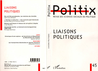 Politix, LIAISONS POLITIQUES (9782738475275-front-cover)