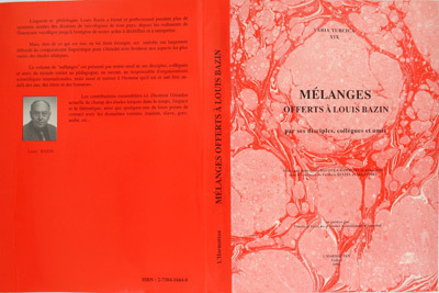 Mélanges offerts à Louis BAZIN par ses disciples et ses amis (9782738416643-front-cover)